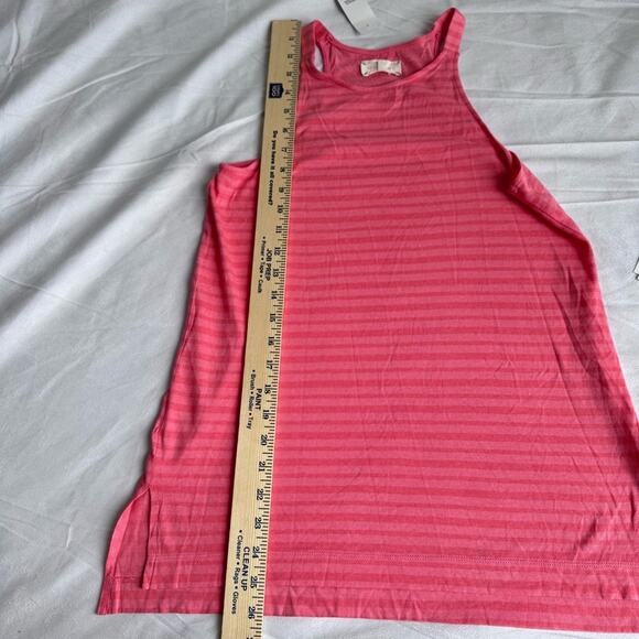 LOU & GRAY Ann Taylor Pink Stripe Tank Top Baggy oversized Long NWT cotton XS‎ - Picture 6 of 7